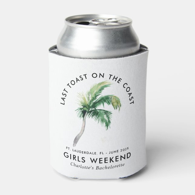 Palm Tree Beach Girls Weekend Junggeselinnen-Absch Dosenkühler (Kanne Vorderseite)