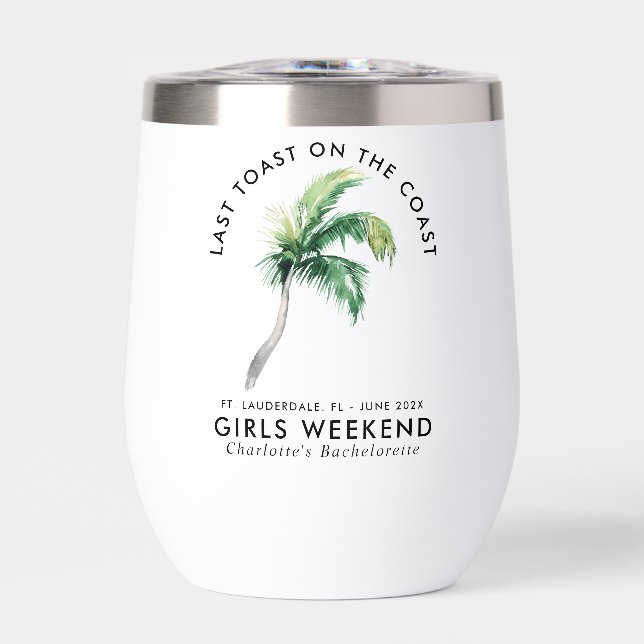Palm Tree Beach Girls Wochenende Bachelorette (Vorderseite)
