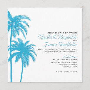 Palm Tree Beach Hochzeit Einladungen