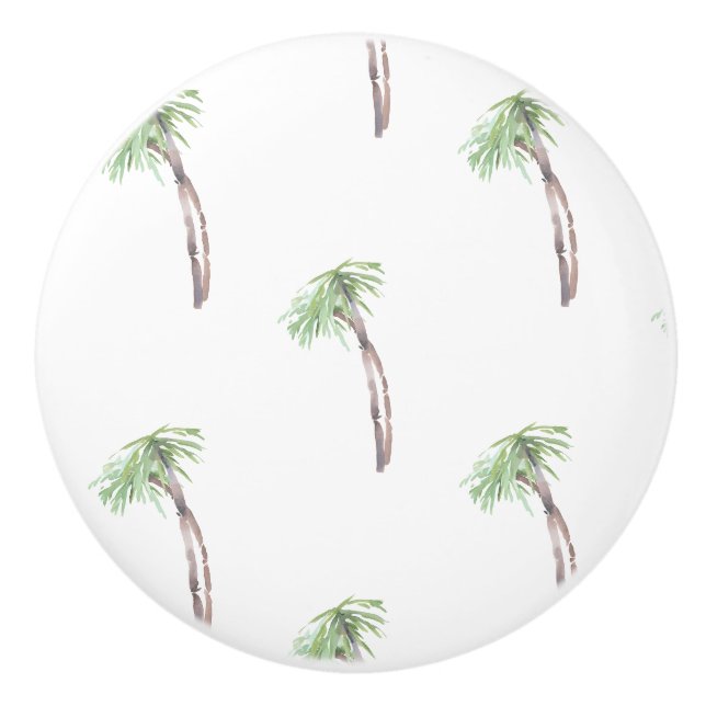 Palm Tree Beach House Keramikknauf (Vorderseite)
