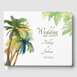 Palm Tree Beach Mariage Livre d'invité