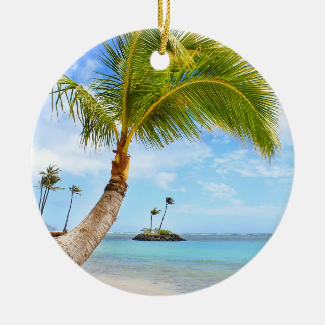 Palm Tree Beach Ornament (Vorne)