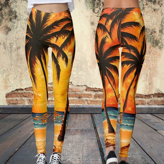 Palm Tree Beach Tropical Leggings (Von Creator hochgeladen)
