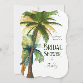 Palm Tree Beach Wedding Bridal Dusche Einladung