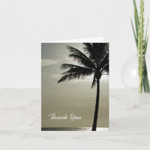 Palm Tree Beach Wedding Bridesmaid Vielen Dank Dankeskarte