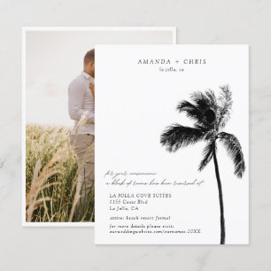 Palm Tree Beach Wedding Room Block Carte du boîtie
