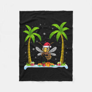 Palm Tree Beach Xmas, Riesenhornet Weihnachtsmannm Fleecedecke