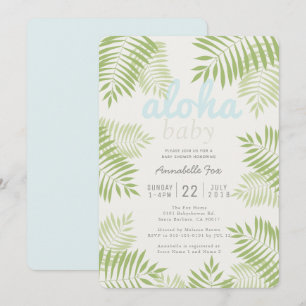 Palm Tree Blätter Aloha Baby Dusche Einladung