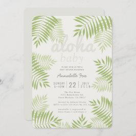 Palm Tree Blätter Aloha Baby Dusche Einladung