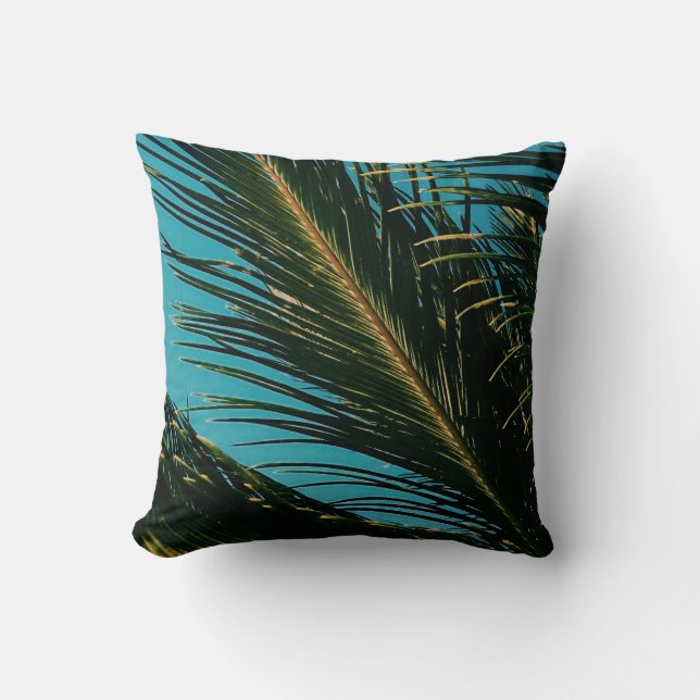 Palm Tree Blätter Kissen / Kissen (Vorderseite)