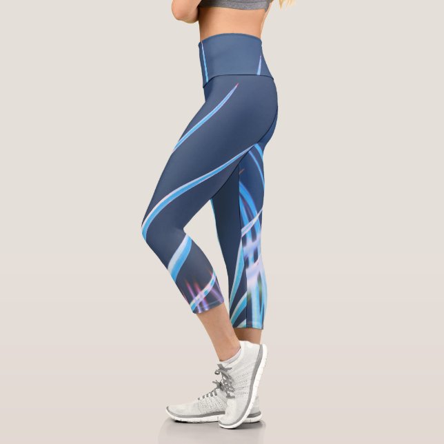 Palm Tree Blätter Minimalismus Sketch Capri Leggings (Links)