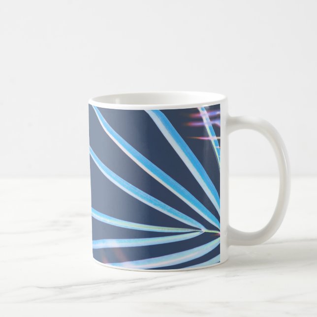 Palm Tree Blätter Minimalismus Sketch Kaffeetasse (Rechts)