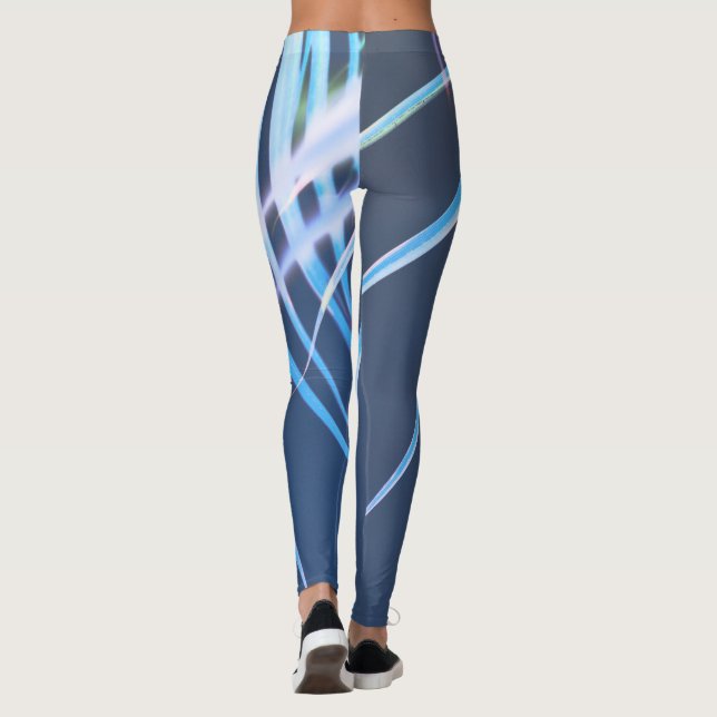 Palm Tree Blätter Minimalismus Sketch Leggings (Rückseite)