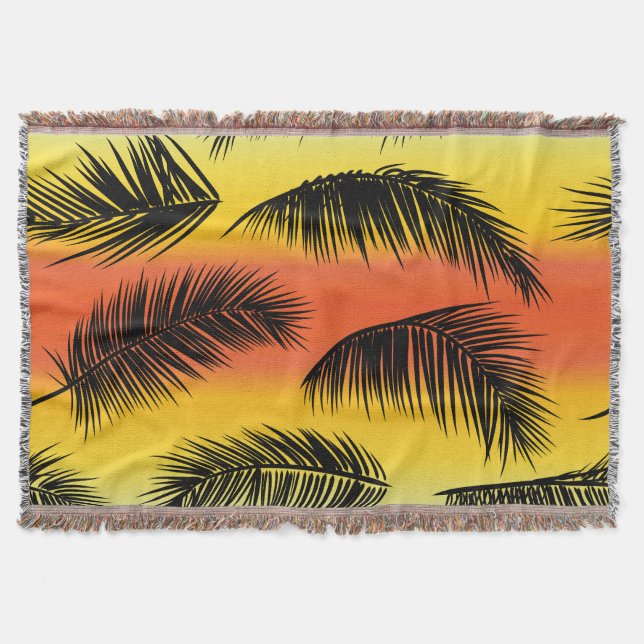 Palm Tree Blätter: nahtloses Muster. Decke (Vorderseite)
