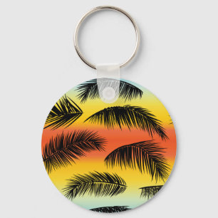 Palm Tree Blätter: nahtloses Muster. Schlüsselanhänger