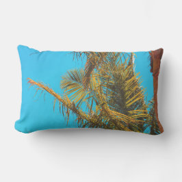 Palm Tree Blätter Turquoise Sky Lendenkissen