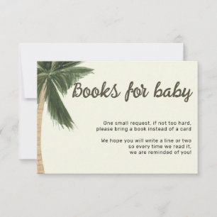 Palm Tree Bohemisch Gender Neutral Books Baby Einladung