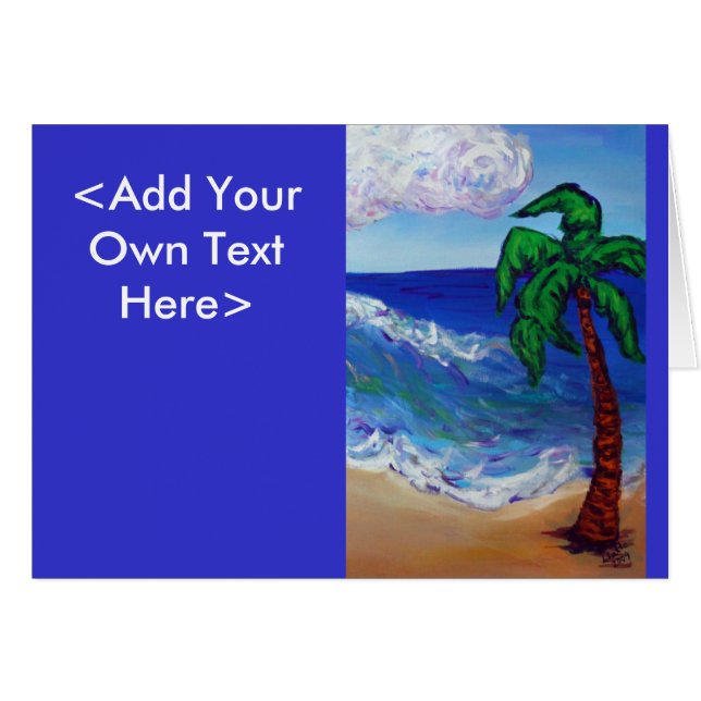 Palm Tree Card (Vorderseite (Horizontal))