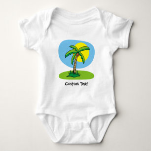 Palm Tree Cartoon Baby Bodysuit Strampler