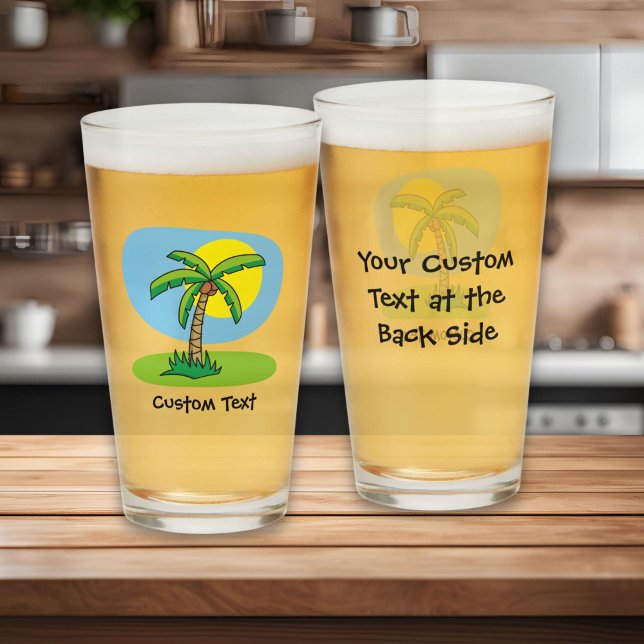 Palm Tree Cartoon Glass Glas (Von Creator hochgeladen)