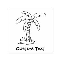 Palm Tree Cartoon Selbstfarbige Briefmarke