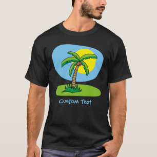 Palm Tree Cartoon T - Shirt