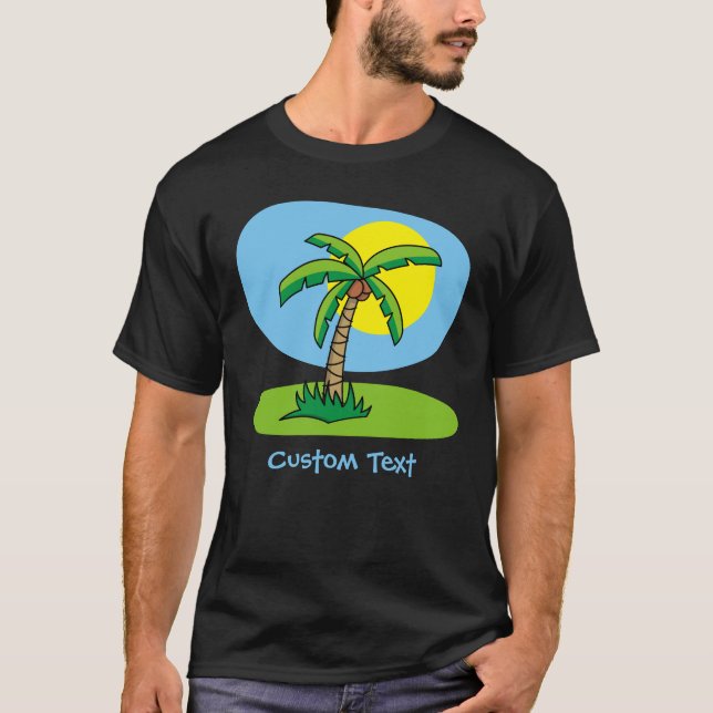 Palm Tree Cartoon T - Shirt (Vorderseite)