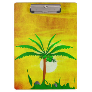 Palm Tree Clipboard Klemmbrett