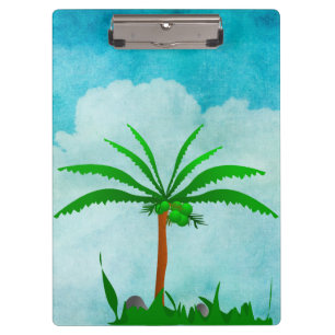 Palm Tree Clipboard Klemmbrett