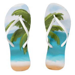 Palm Tree Custom Flip-Flops - selber Änderungen vo Flip Flops
