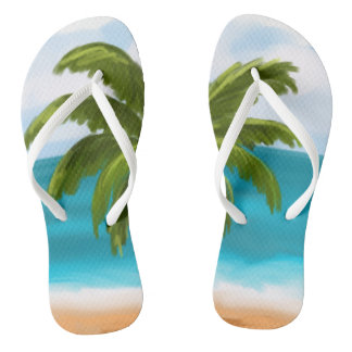 Palm Tree Custom Flip-Flops - selber Änderungen vo Flip Flops
