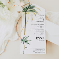 Palm Tree Destination Moderne Hochzeit