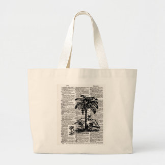 Palm Tree Dictionary Art Jumbo Stoffbeutel