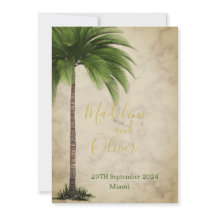 Palm Tree Elegante Moderne tropische Hochzeit