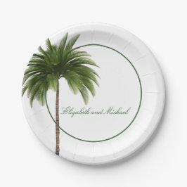 Palm Tree Elegante Moderner Chic Pappteller
