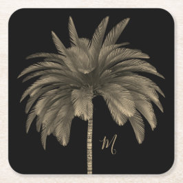 Palm Tree Elegante Ristorante La Lanchetta Rechteckiger Pappuntersetzer
