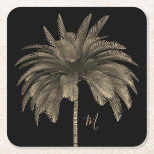 Palm Tree Elegante Ristorante La Lanchetta Rechteckiger Pappuntersetzer