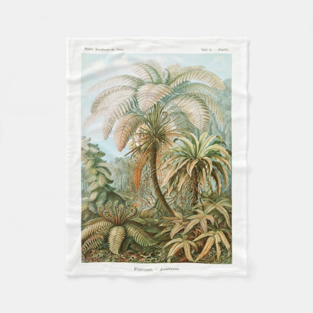 Palm Tree Ernst Haeckel Fleecedecke (Vorderseite)