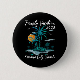Palm Tree Family Vacation 2025 Florida Panama City Button
