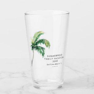Palm Tree Family Vacation Custom Glas