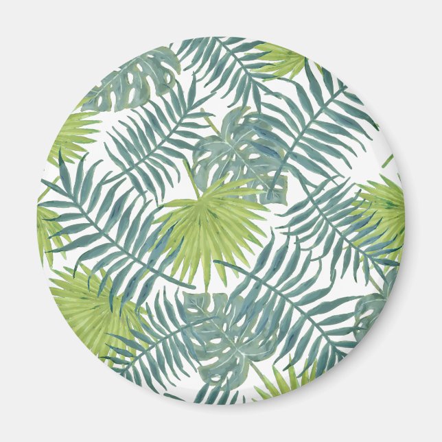 Palm Tree Fronds malen hawaiianische Printwerbung Magnet (Vorne)