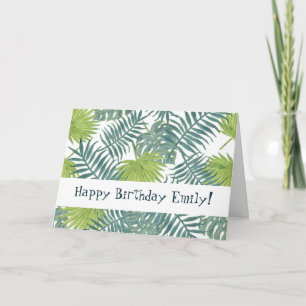 Palm Tree Fronds malen hawaiisch Karte
