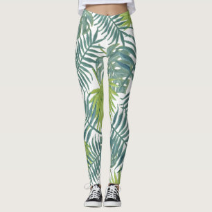 Palm Tree Fronds malen hawaiisch Leggings