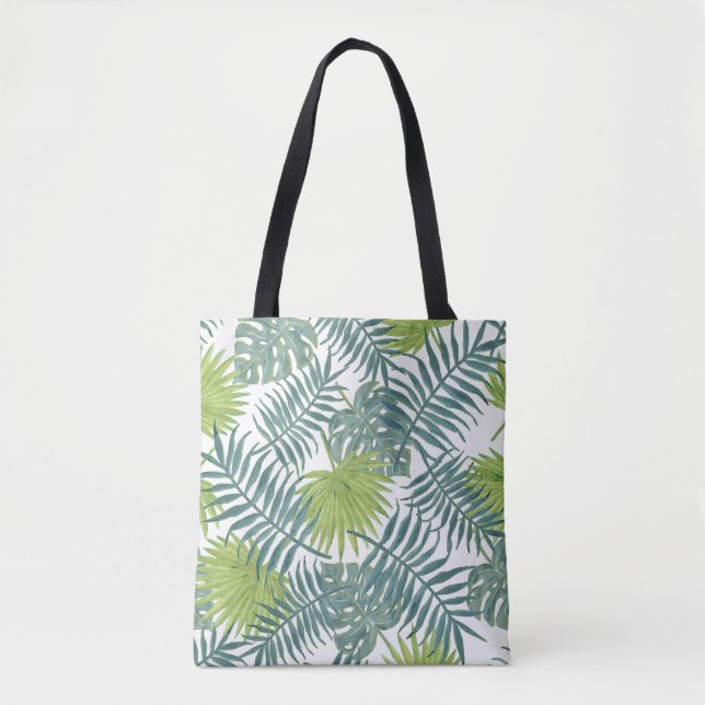 Palm Tree Fronds malen hawaiisch Tasche (Vorderseite)