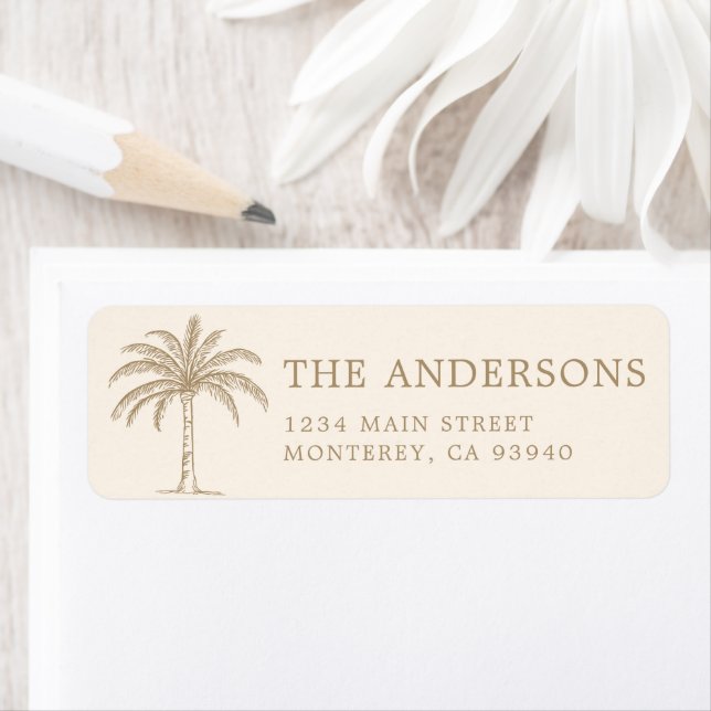 Palm Tree für kundenspezifische Monogramm-Hochzeit (Insitu)