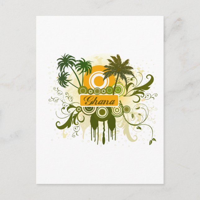 Palm Tree Ghana Postkarte (Vorderseite)