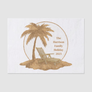 Palm Tree Gold Glitzer mit benutzerdefiniertem Tex Seidenpapier