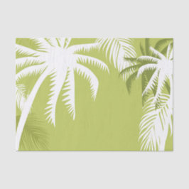 Palm Tree, grün und weiß, Tissue Paper Seidenpapier