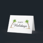 Palm Tree Happy Holidays Tropical Beach Christmas Karte<br><div class="desc">Palm Tree Happy Holidays Tropical Beach Christmas Card</div>