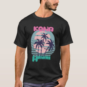 Palm Tree Hawaii Kona Vacation Beach Ocean T-Shirt